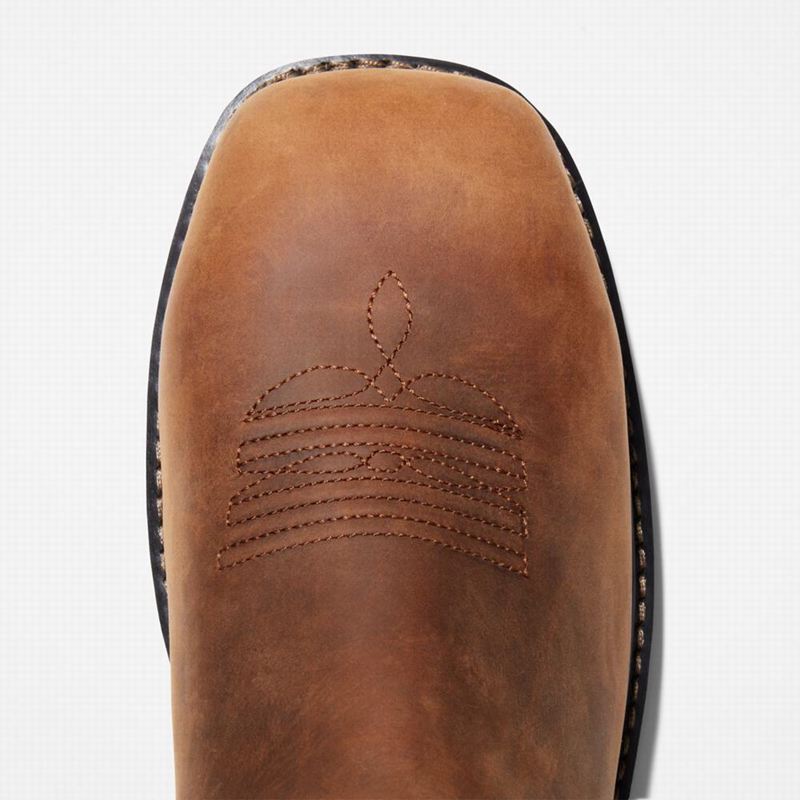 Timberland True Grit Pull On Composite Toe Radne Čizme Smeđe | 37778821
