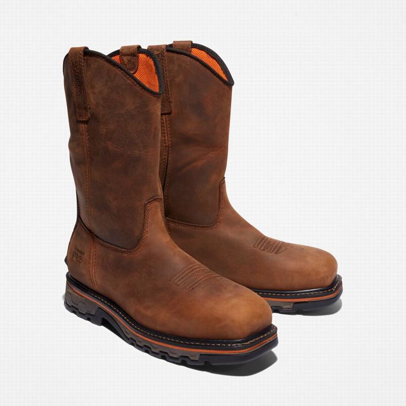 Timberland True Grit Pull On Composite Toe Radne Čizme Smeđe | 37778821