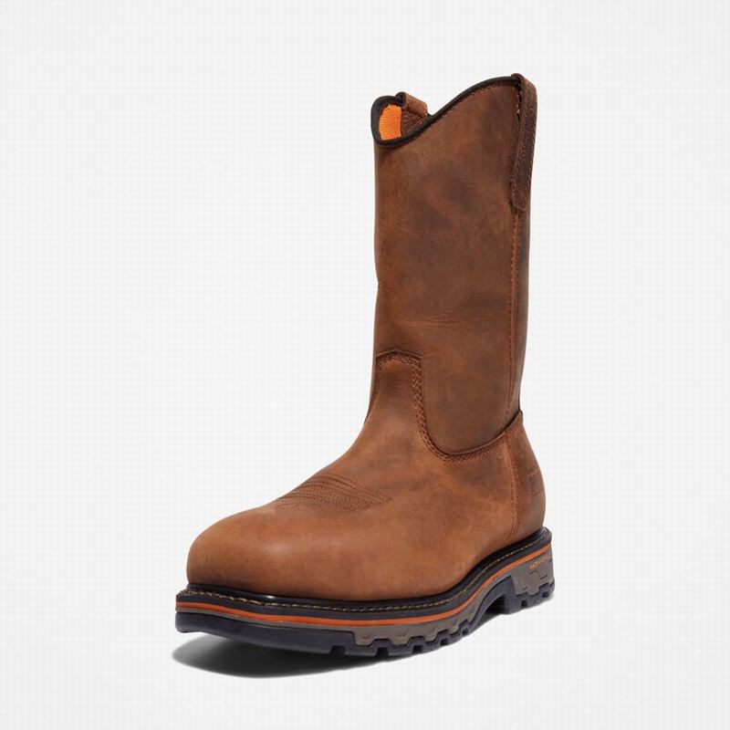 Timberland True Grit Pull On Composite Toe Radne Čizme Smeđe | 37778821