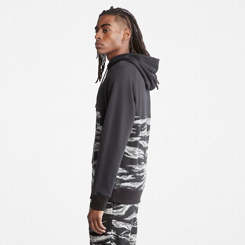 Timberland White Tiger Print Majica S Kapuljačom Crne | 25824794