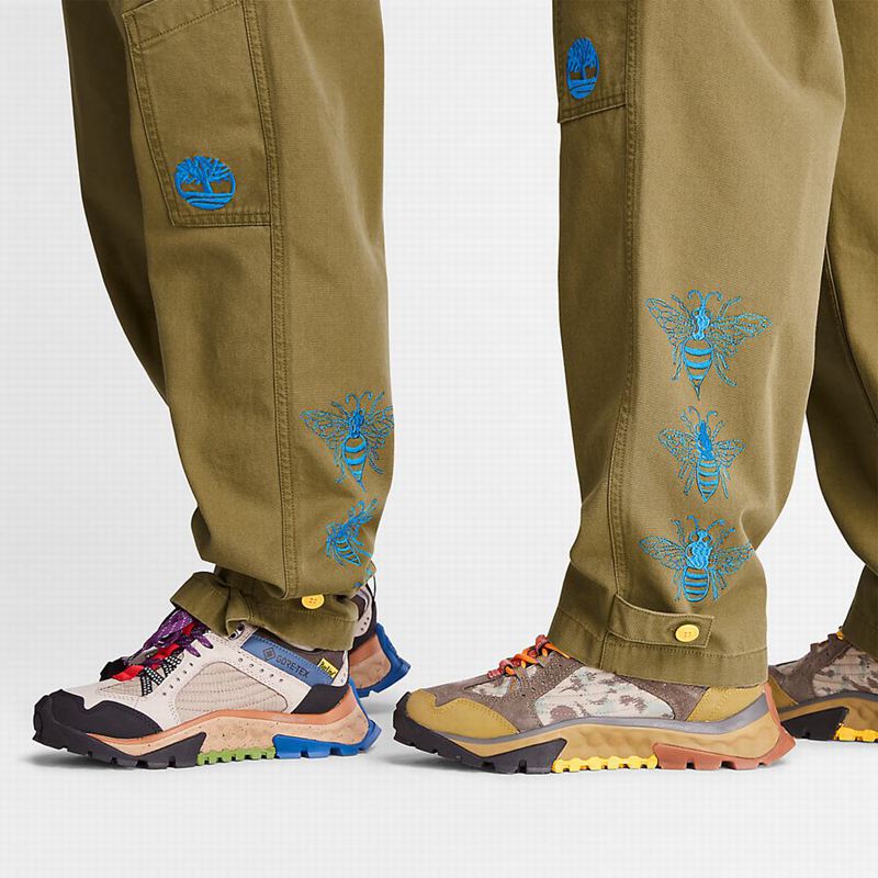Timberland Wide-leg Bottoms Hlače Maslinasto Zelene | 73043237