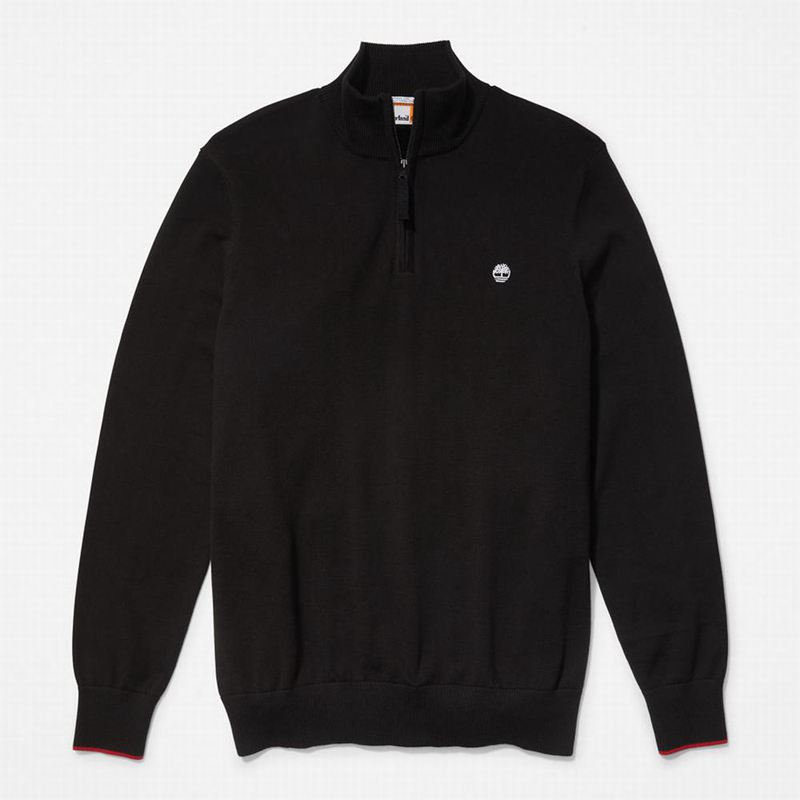 Timberland Williams River Half-zip Džemperi Crne | 15679343