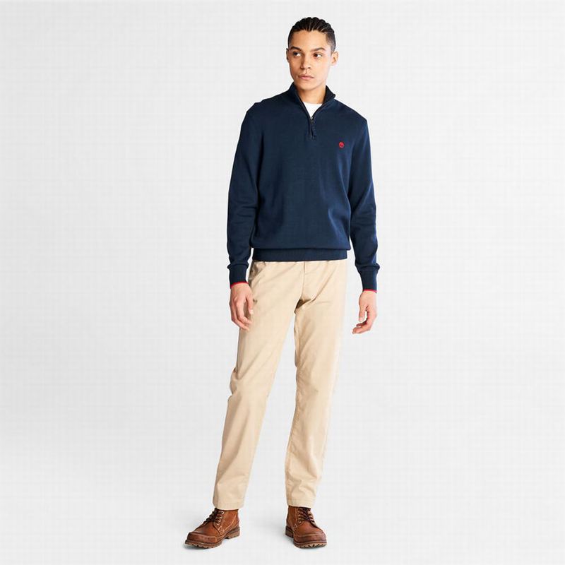 Timberland Williams River Half-zip Džemperi Tamnoplave | 92477788