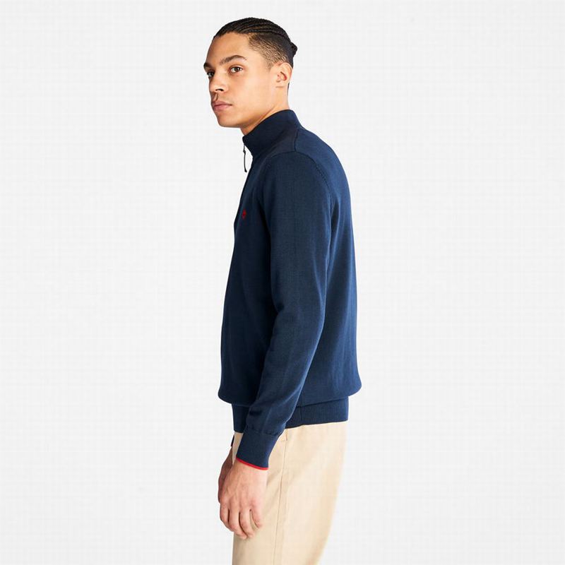 Timberland Williams River Half-zip Džemperi Tamnoplave | 92477788