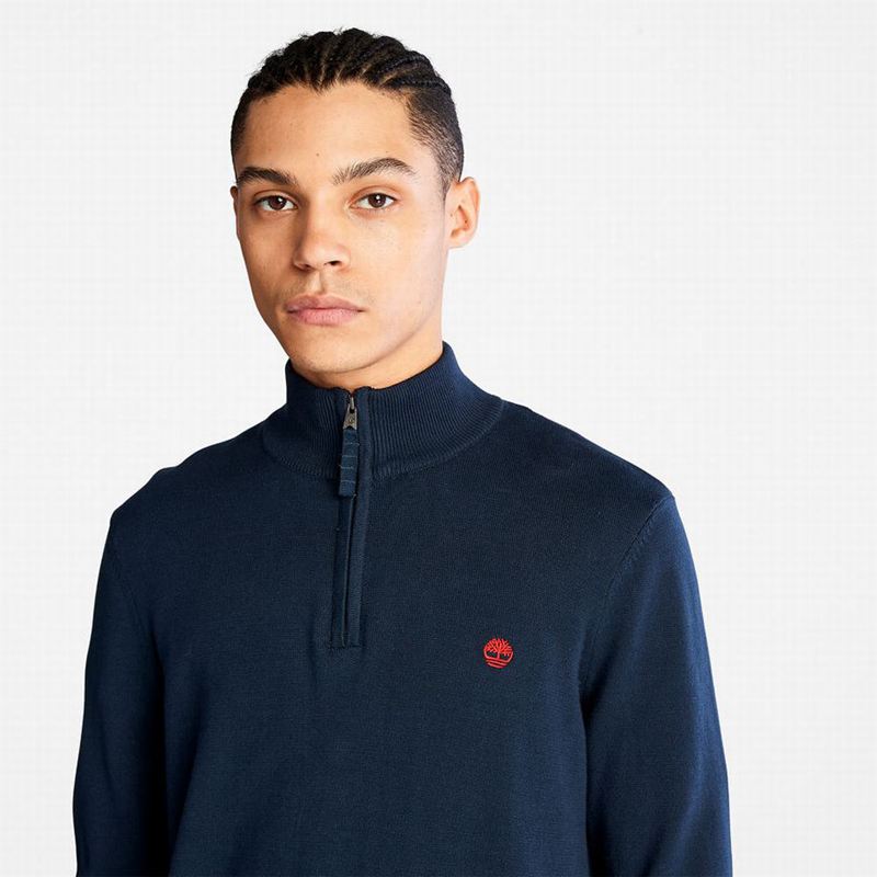 Timberland Williams River Half-zip Džemperi Tamnoplave | 92477788