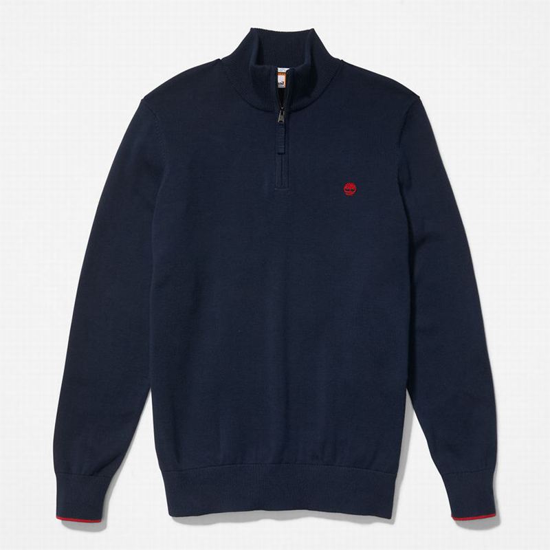 Timberland Williams River Half-zip Džemperi Tamnoplave | 92477788