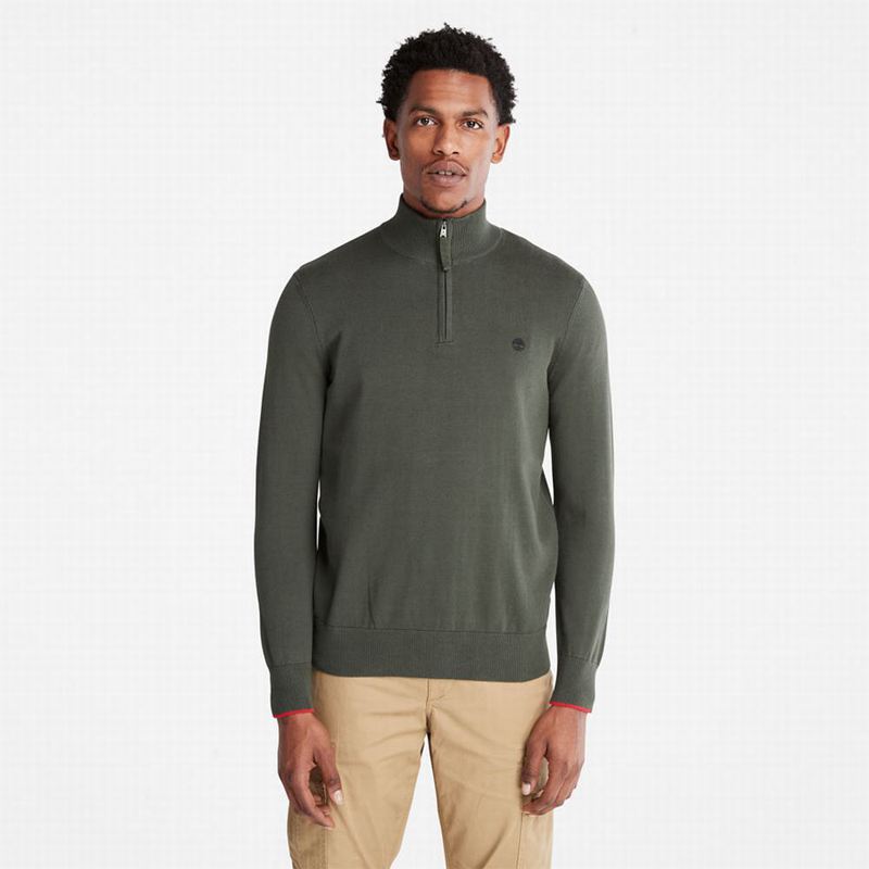 Timberland Williams River Half-zip Skakači Maslinasto Zelene | 88794496