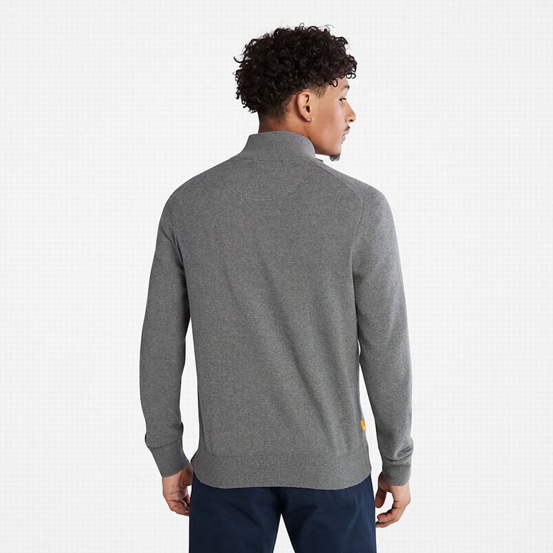 Timberland Williams River Organic Cotton Zip Džemperi Sive | 99477284