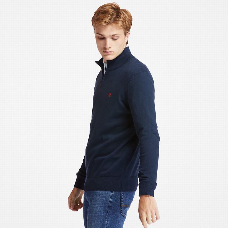 Timberland Williams River Zip-neck Džemperi Tamnoplave | 32809996