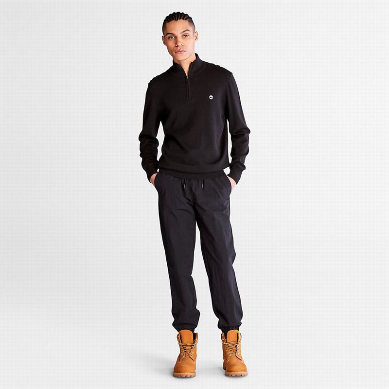Timberland Williams River Zip-neck Džemperi Crne | 50639806