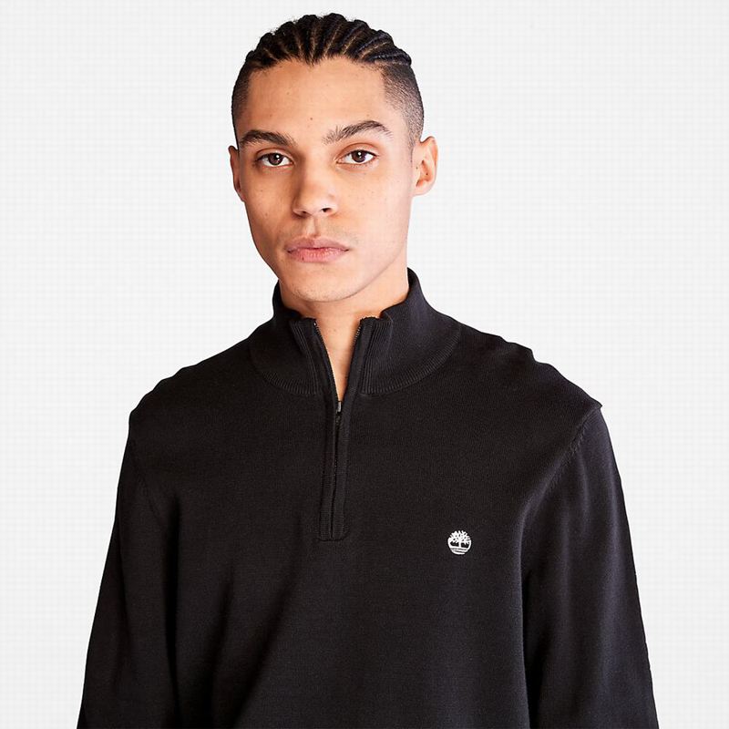 Timberland Williams River Zip-neck Džemperi Crne | 50639806
