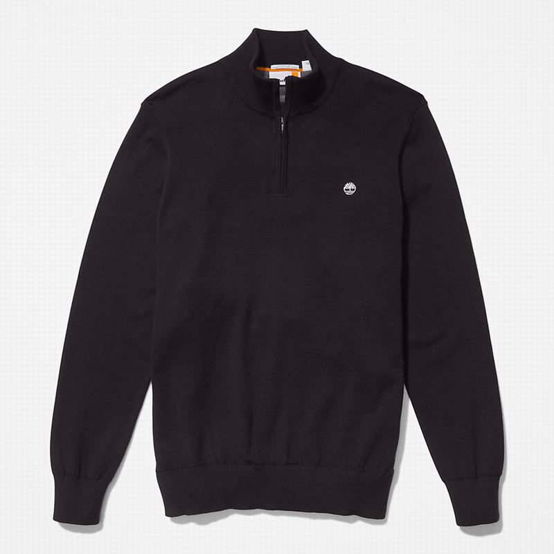 Timberland Williams River Zip-neck Džemperi Crne | 50639806