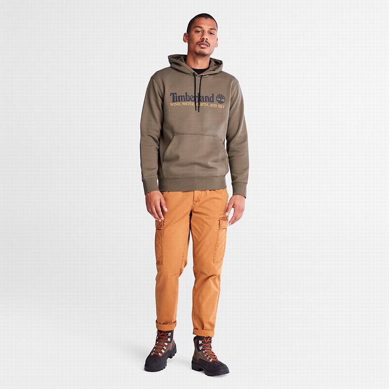 Timberland Wind Water Earth and Sky Majica S Kapuljačom Maslinasto Zelene | 91221970