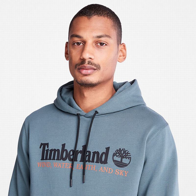 Timberland Wind Water Earth and Sky Majica S Kapuljačom Svijetlo Plave | 9500222