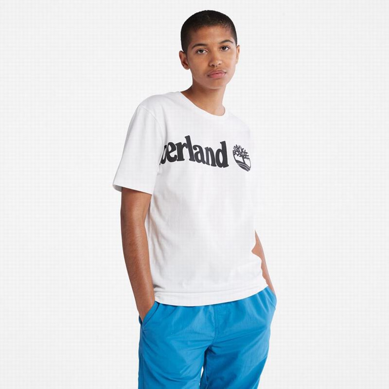 Timberland Wraparound-Logo Majice Bijele | 89925583