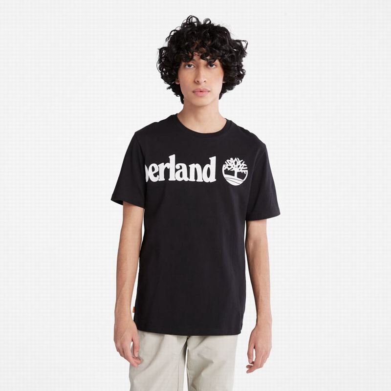 Timberland Wraparound-Logo Majice Crne | 98761853