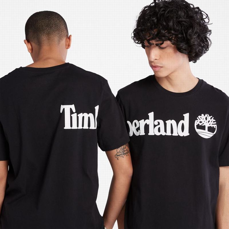 Timberland Wraparound-Logo Majice Crne | 98761853