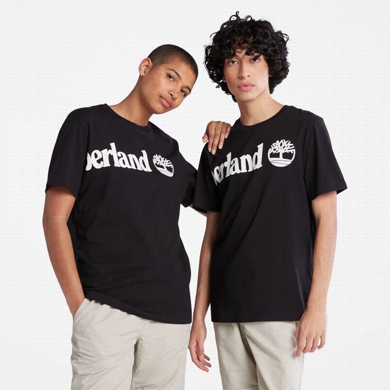 Timberland Wraparound-Logo Majice Crne | 98761853