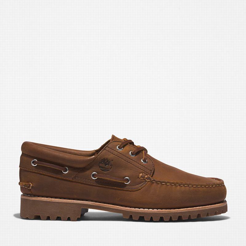Timberland 3-Eye Lug Handsewn Cipele Za Čamce Smeđe | 12271192
