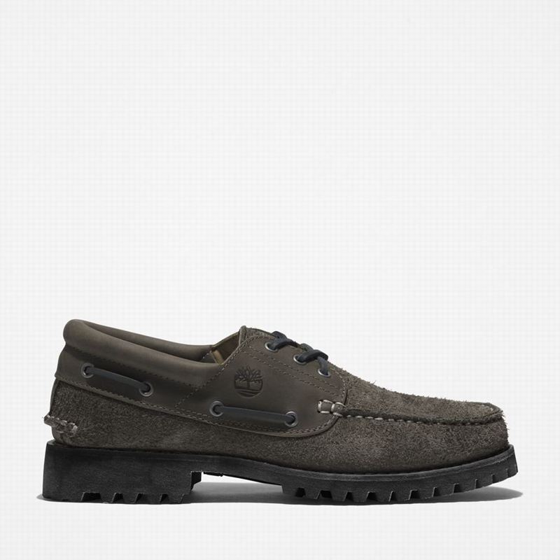 Timberland 3-Eye Lug Handsewn Cipele Za Čamce Sive | 34239779