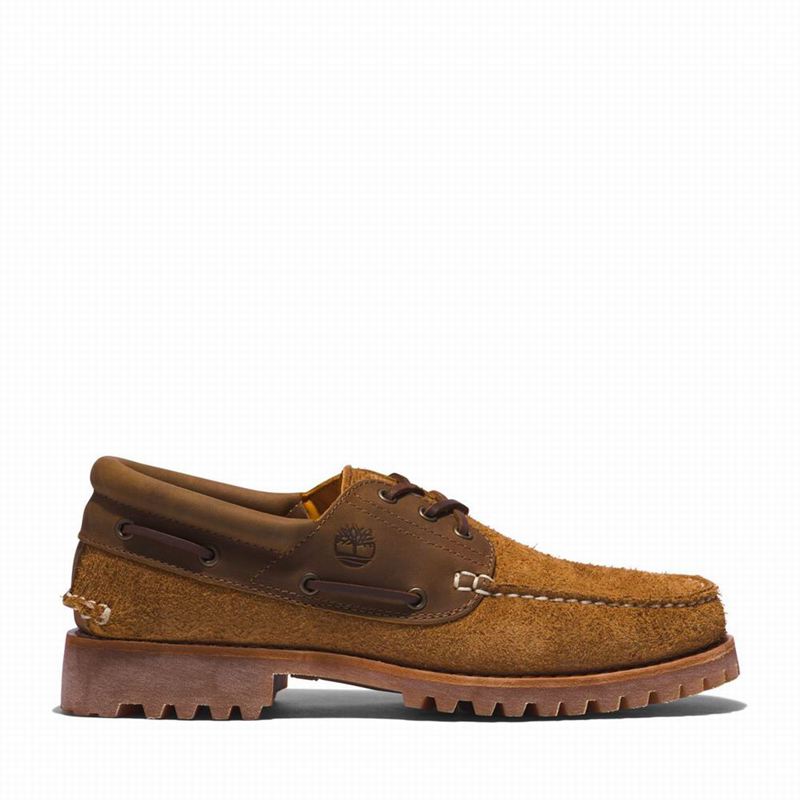 Timberland 3-Eye Lug Handsewn Cipele Za Čamce Smeđe | 38542581