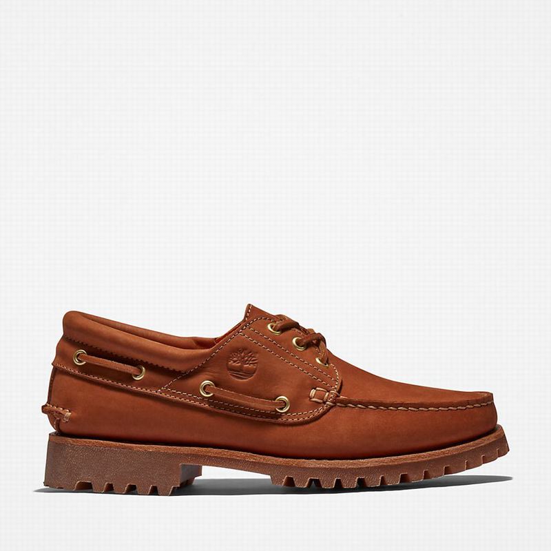 Timberland 3-Eye Lug Handsewn Cipele Za Čamce Smeđe | 81043070