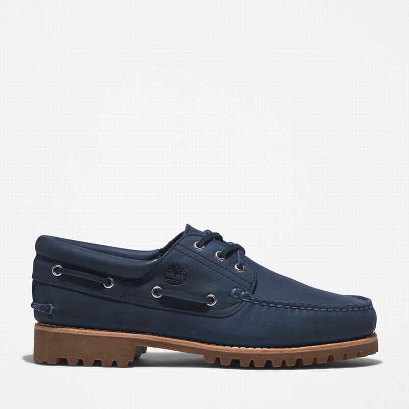 Timberland 3-Eye Lug Handsewn Cipele Za Čamce Tamnoplave | 91119268