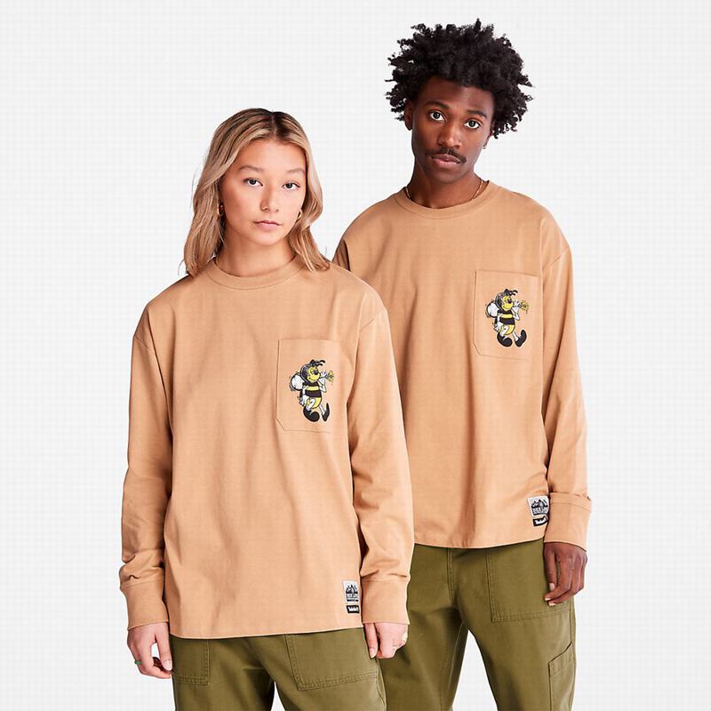 Timberland All Gender Heavyweight Dugi Rukav Smeđe | 54214394