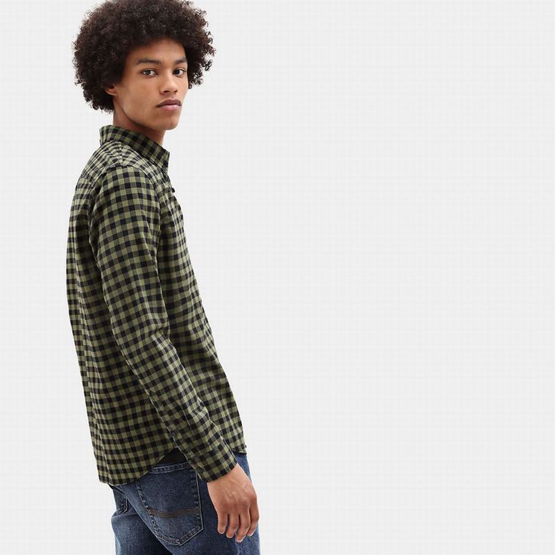 Timberland Back River Slim Check Košulje Maslinasto Zelene | 11667549