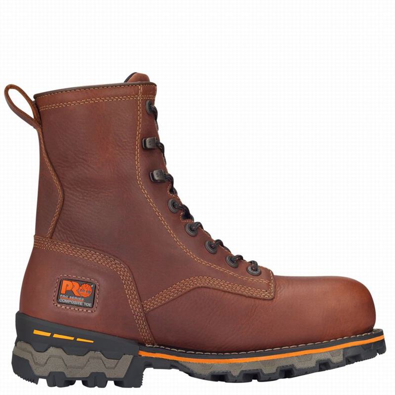 Timberland Boondock 8" Composite Toe Waterproof Radne Čizme Smeđe | 33673122