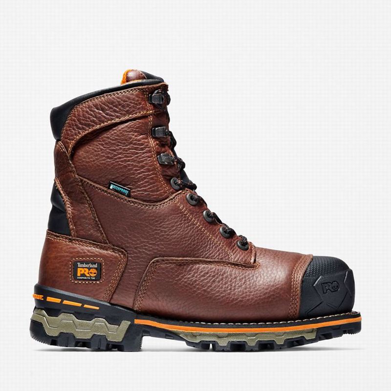 Timberland Boondock 8" Composite Toe Waterproof Radne Čizme Smeđe | 6520792