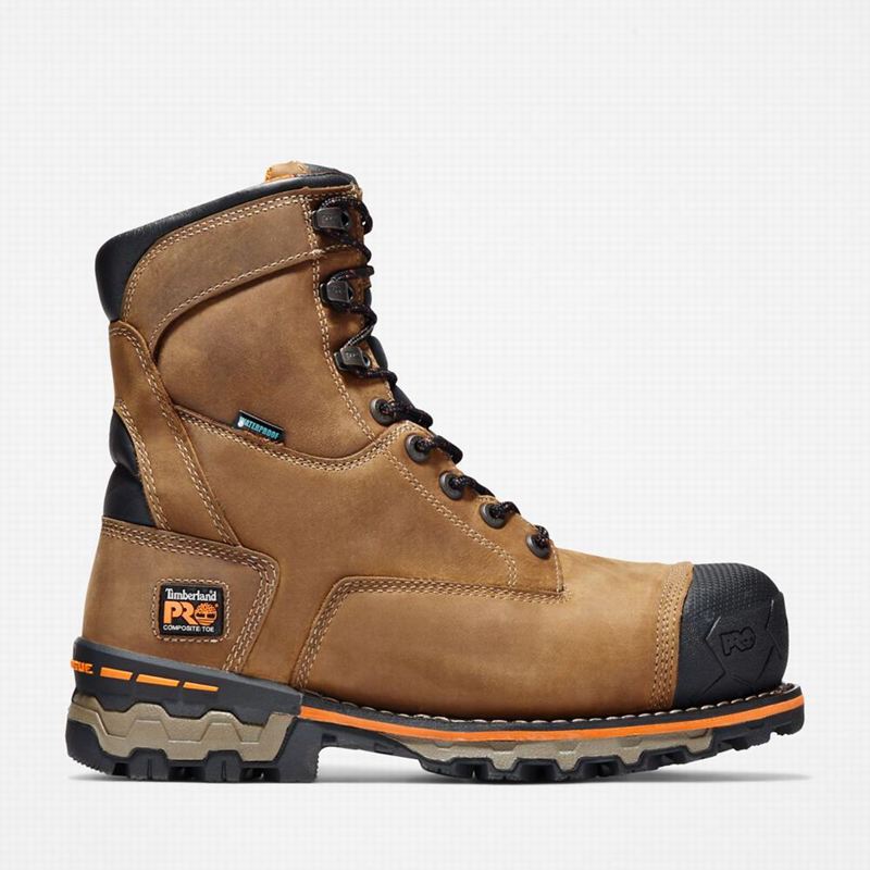 Timberland Boondock 8" Composite Toe Waterproof Radne Čizme Smeđe | 73751556