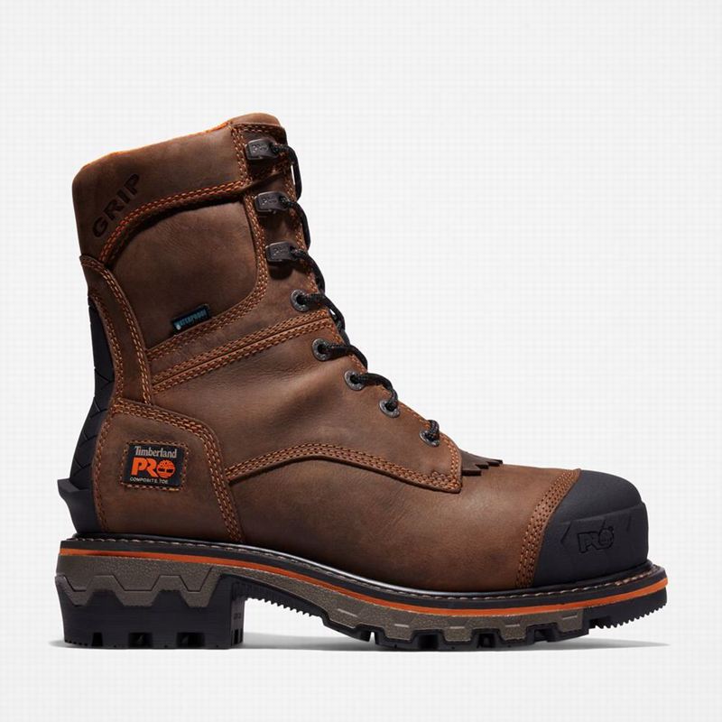 Timberland Boondock HD Logger Composite Toe Waterproof Radne Čizme Smeđe | 12950347
