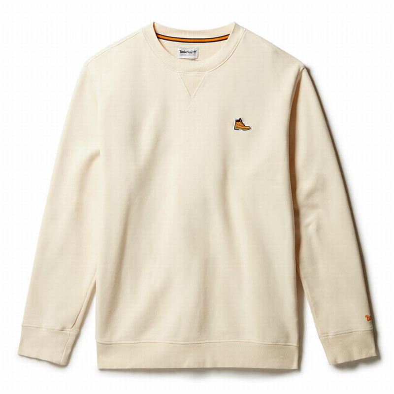 Timberland Boot-Logo Crewneck Dukserice Bijele | 50093961
