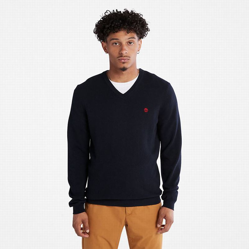 Timberland Cohas Brook V-Neck Džemperi Tamnoplave | 23796779
