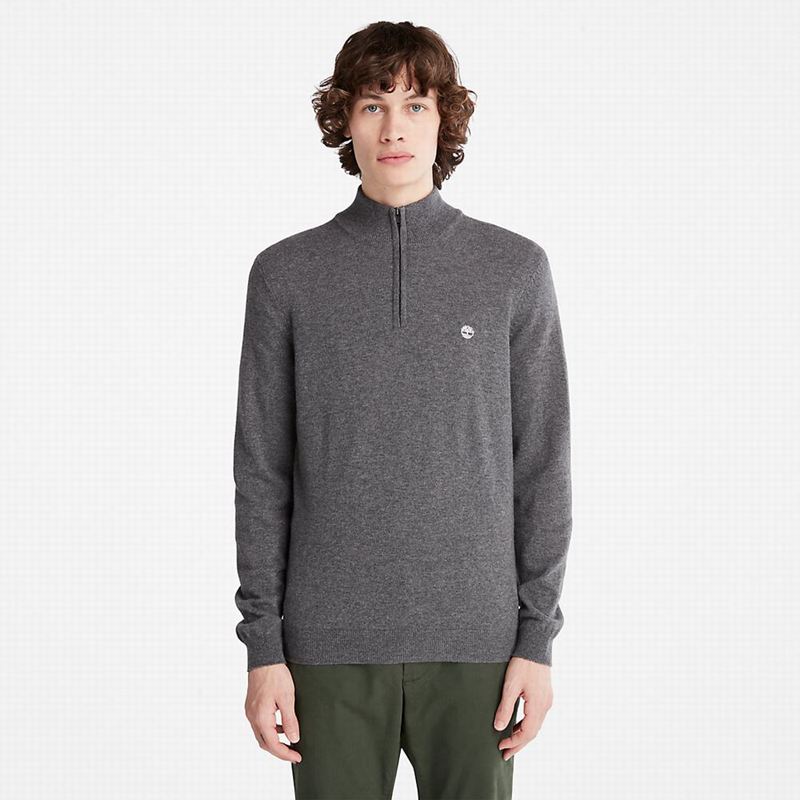 Timberland Cohas Brook Zip-neck Džemperi Sive | 28006335