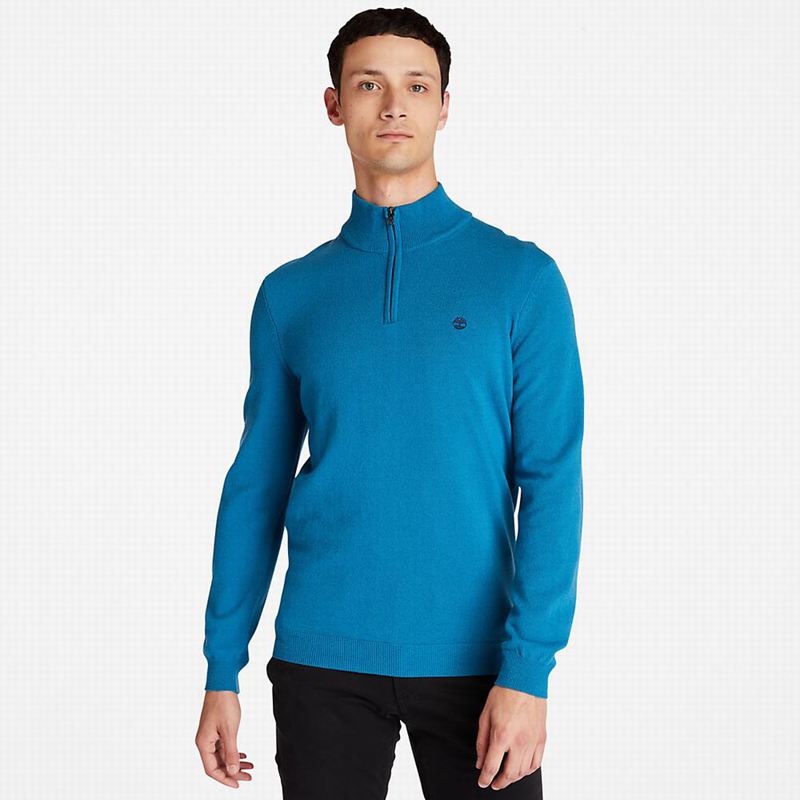 Timberland Cohas Brook Zip-neck Džemperi Plave | 5255991