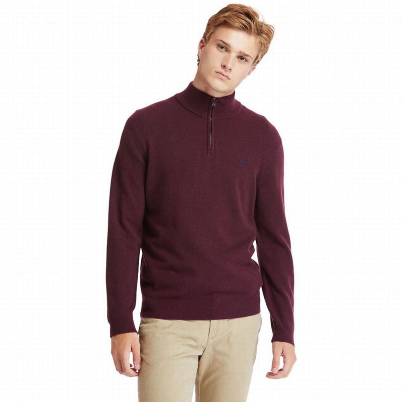 Timberland Cohas Brook Zip-neck Džemperi Bordo | 9783803