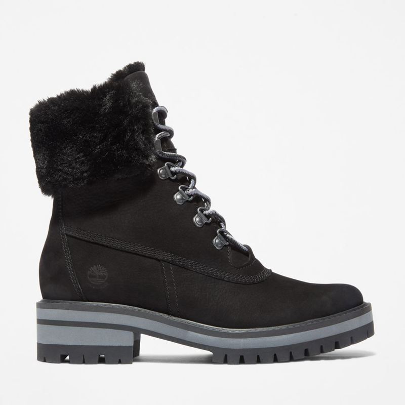 Timberland Courmayeur Valley 6-Inch Waterproof Faux-Fur Zimske Čizme Crne | 39882954