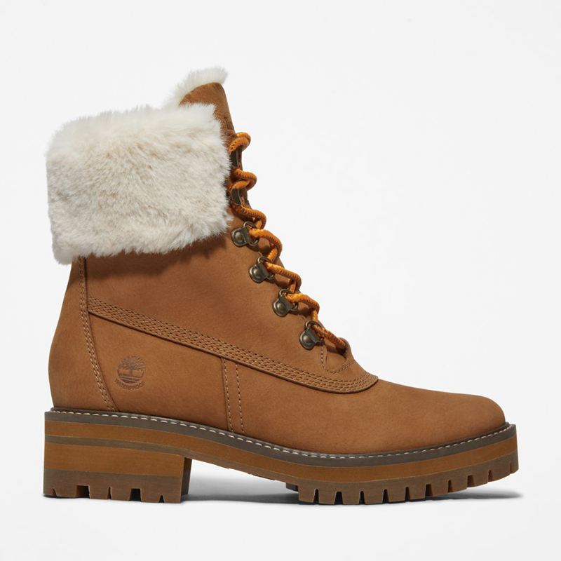 Timberland Courmayeur Valley 6-Inch Waterproof Faux-Fur Zimske Čizme Smeđe | 42109028