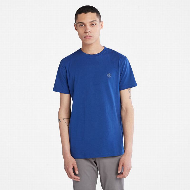 Timberland Cropped Logo Majice Plave | 95181292