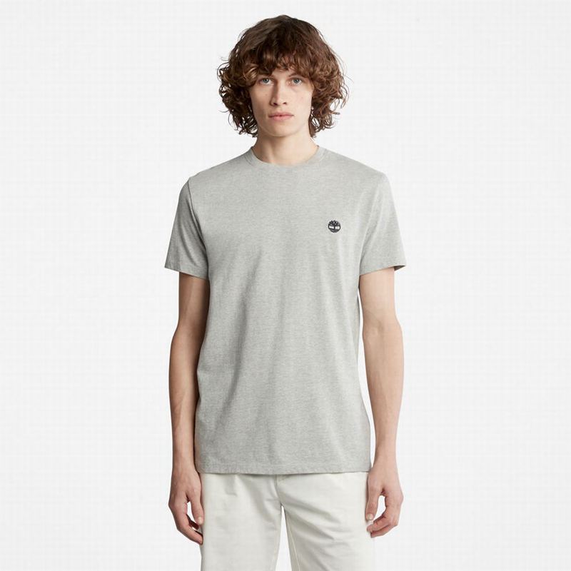 Timberland Cropped Logo Majice Sive | 85035810