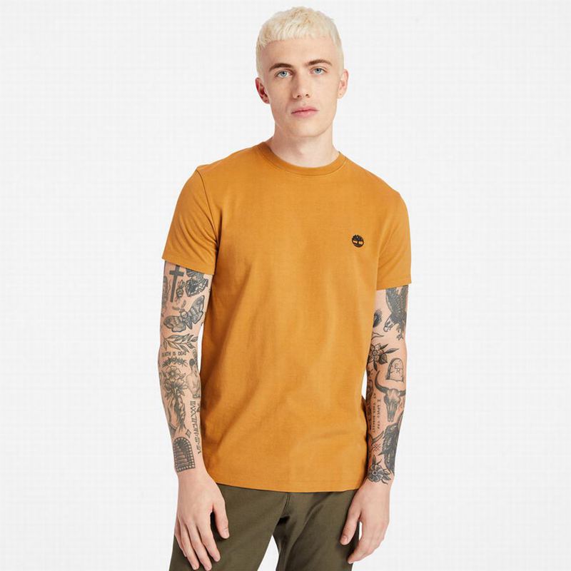 Timberland Cropped Logo Majice Žute | 68235672