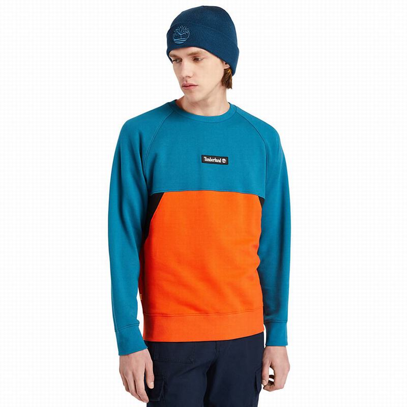 Timberland Cut-and-sew Dukserice Tirkizne | 89879636