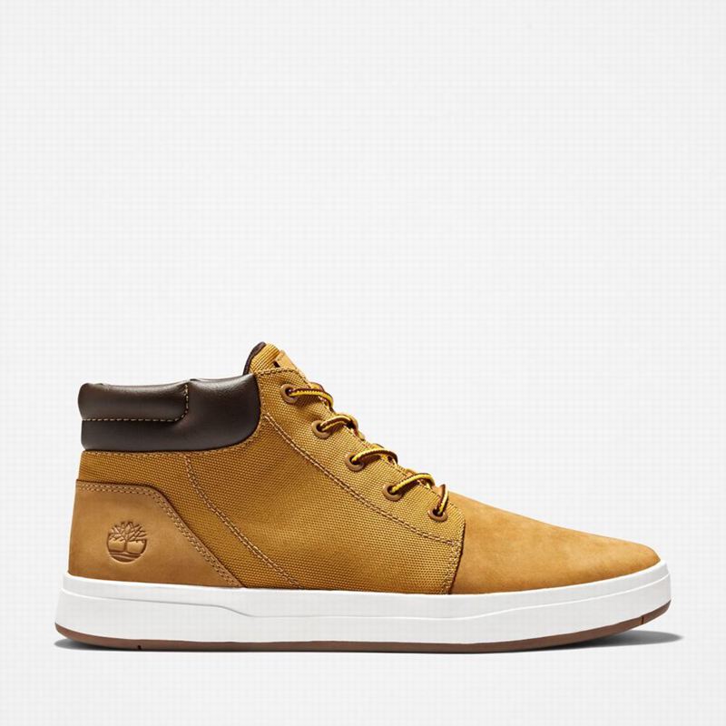 Timberland Davis Square Koža/Fabric Chukka Čizme Smeđe | 39355801