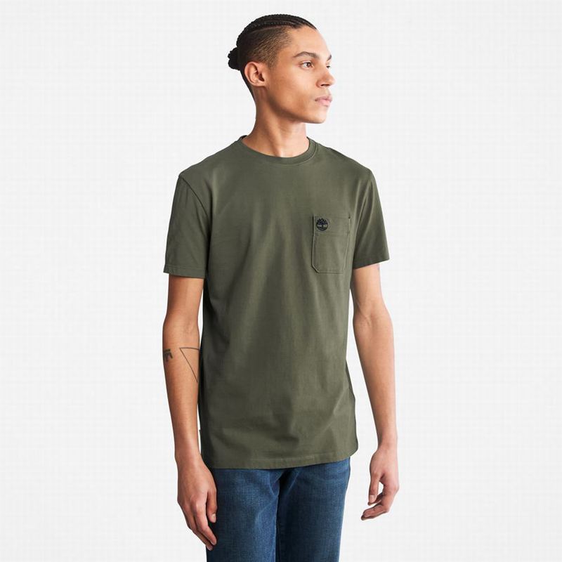 Timberland Dotted Tree-logo Majice Maslinasto Zelene | 15055813