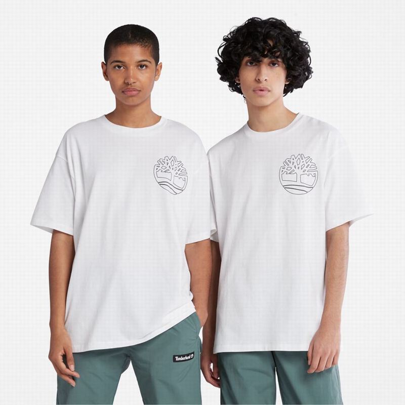 Timberland Dunstan River Crewneck Majice Bijele | 43574460