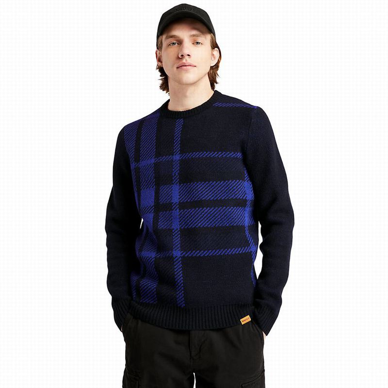 Timberland EK+ Intarsia Crewneck Džemperi Plave | 40205618