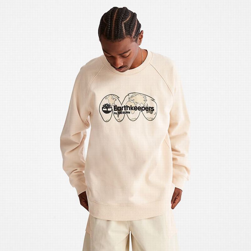 Timberland Earthkeepers by Raeburn Archive Globe Crewneck Dukserice Bež | 68804705