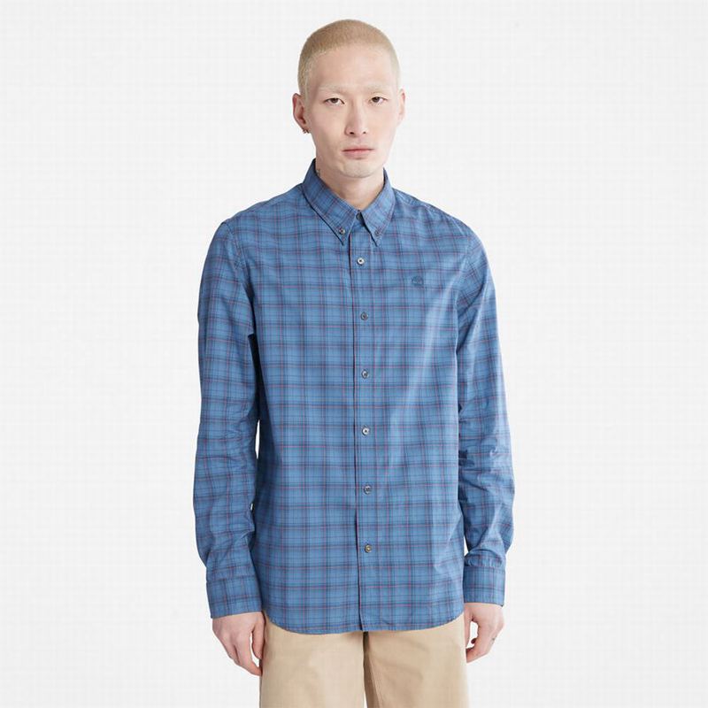 Timberland Eastham River Stretch Check Košulje Plave | 11485340